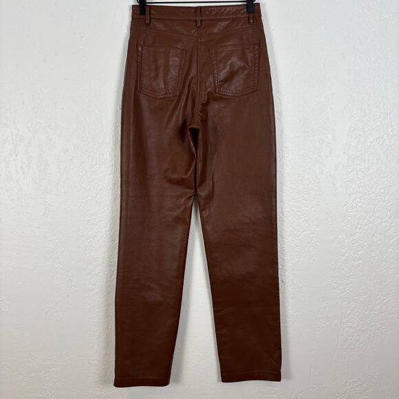 Wilfred Aritzia The Melina High-Waisted Vegan Leather Pants Size 4 - Picture 3 of 8
